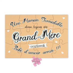 puzzle annonce grossesse grand-mere