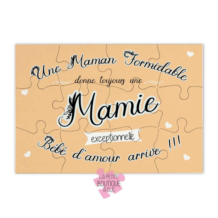 puzzle annonce grossesse mamie