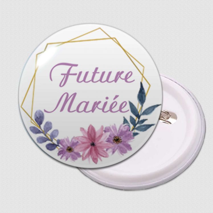 badge future mariée decors floral