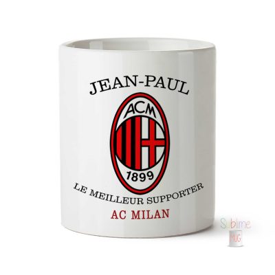 Mug personnalisé prénom supporter Milan AC
