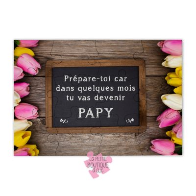 puzzle annonce grossesse papy