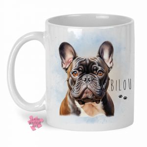 mug bouledogue français personnalisé nom du chien